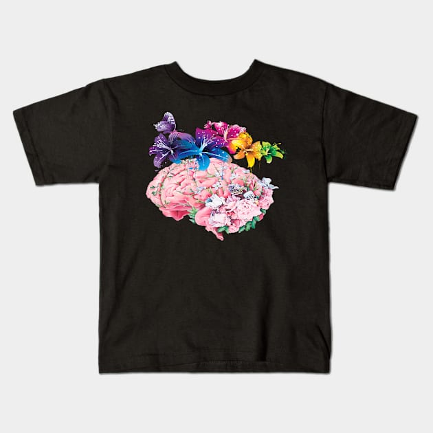 Flower Brain shirt Kids T-Shirt by Tee Shop